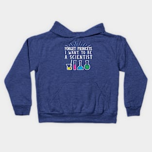 Forget Princess I want to be a Scientist T-Shirt Graphic tee Rainbow Colors Kids Hoodie